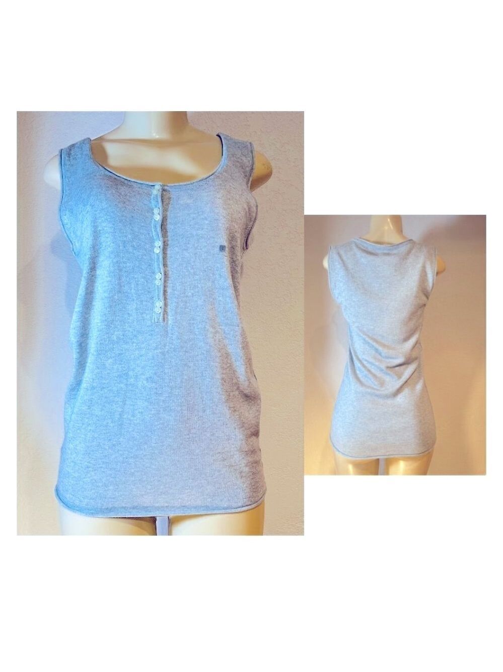 Tex by Max Azria, New Sleeveless Gray Knit Tank - Small